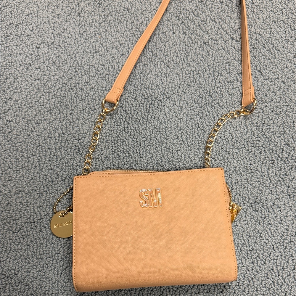 Steve Madden Tan Crossbody Bag with Gold Accents
